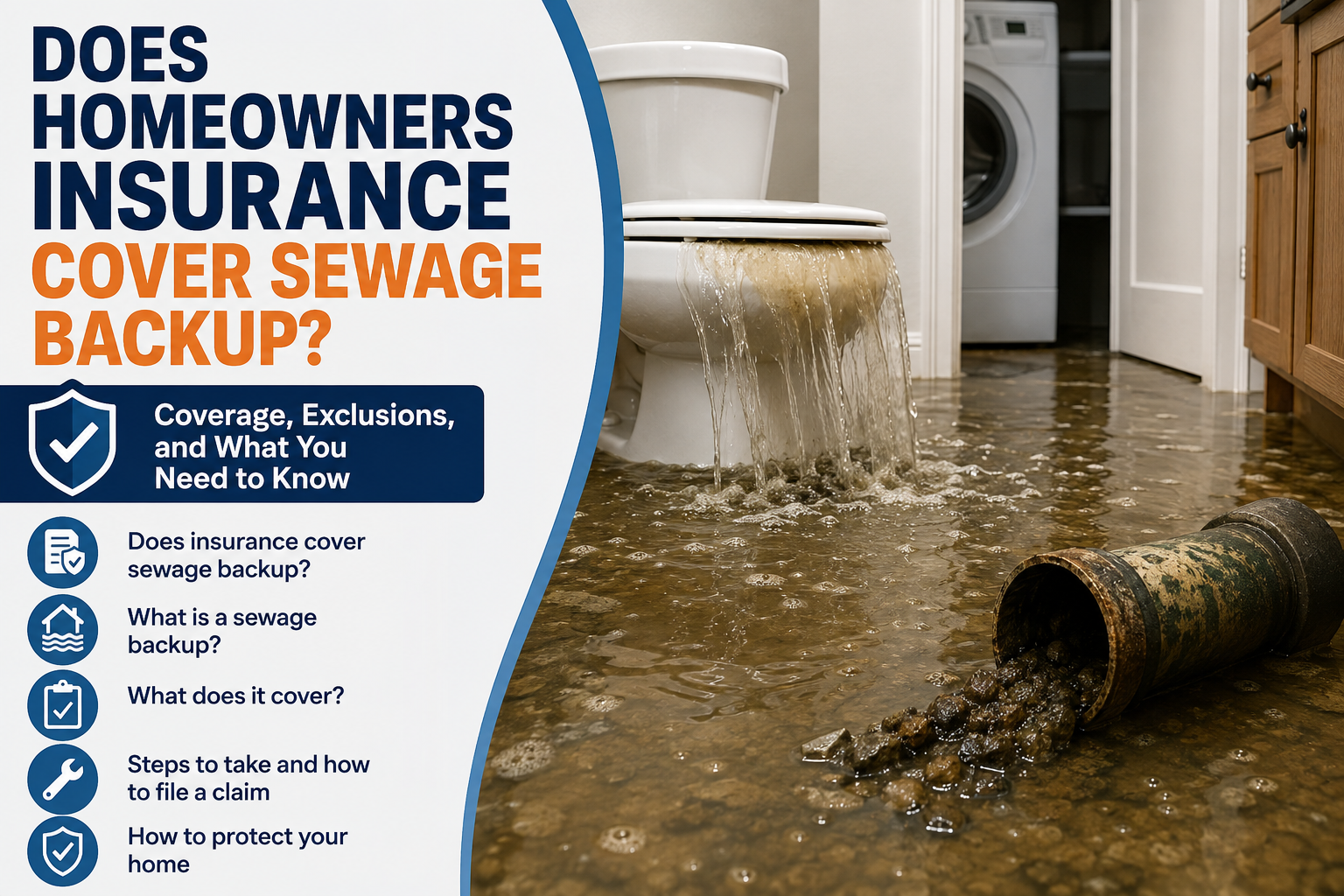 Does Homeowners Insurance Cover Sewage Backup