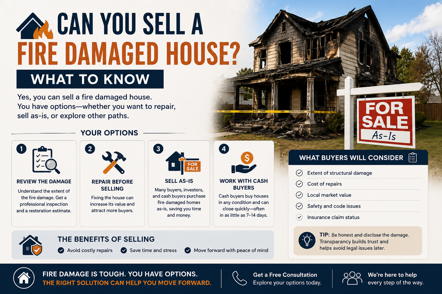 Can You Sell a Fire Damaged House