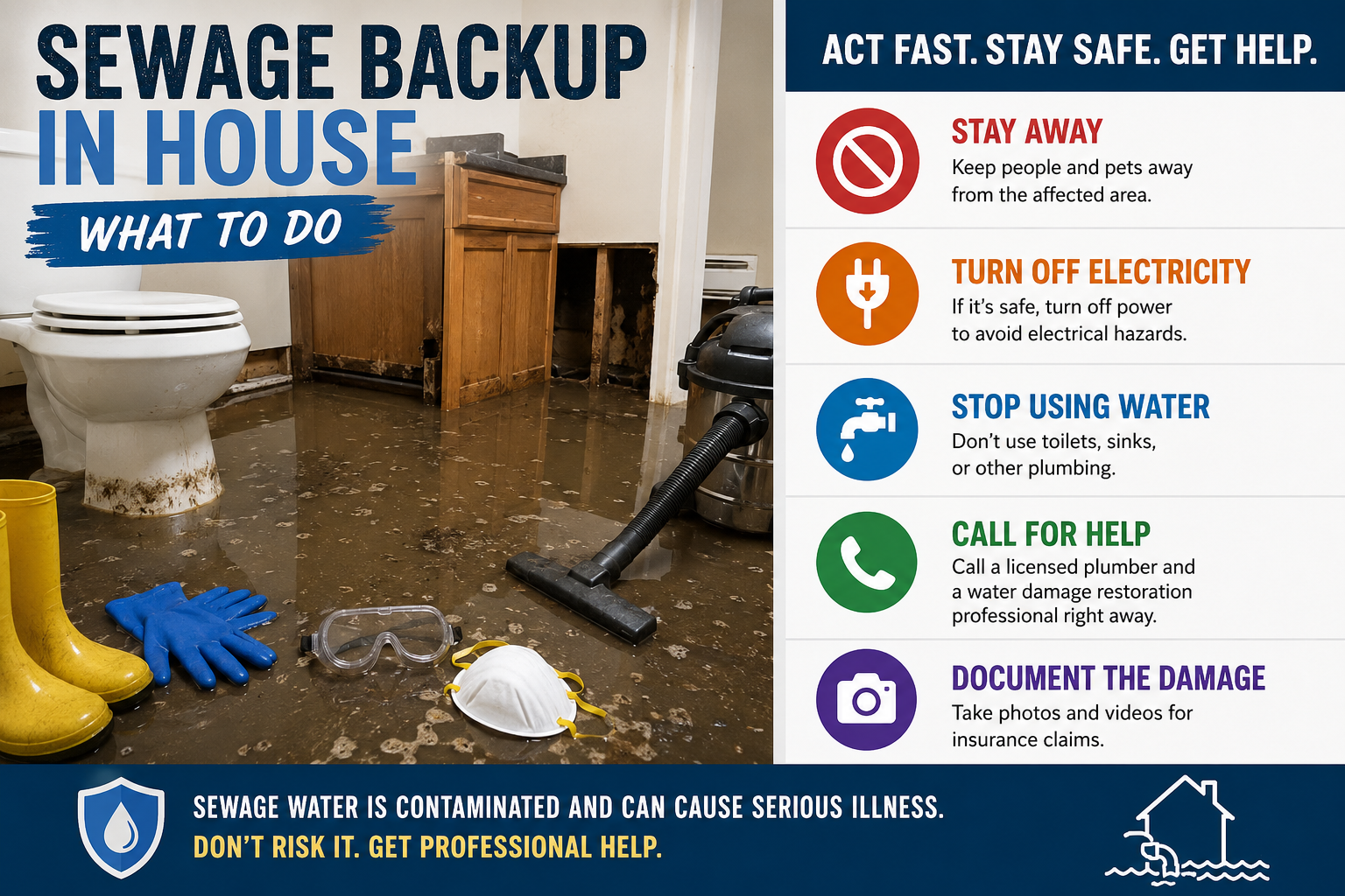 Sewage Backup in House