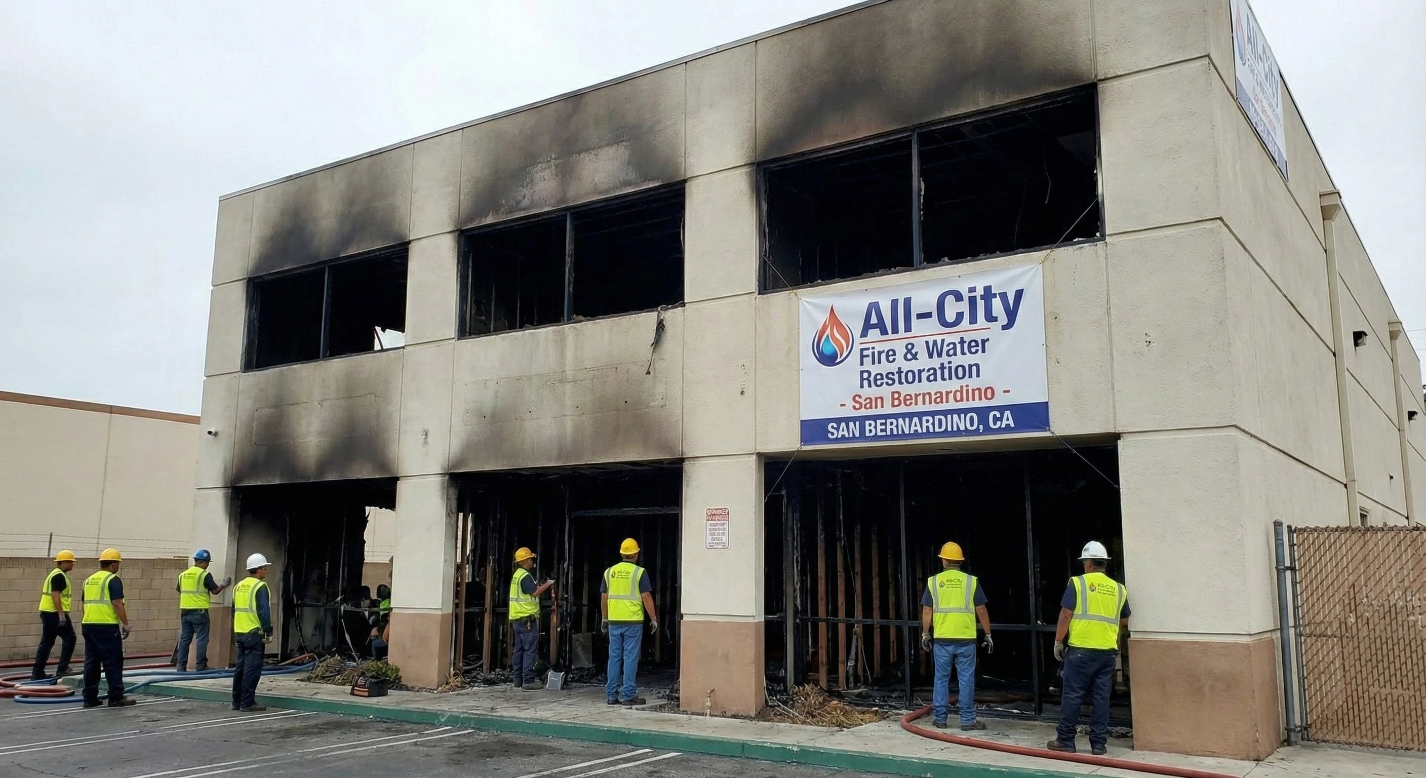 restoration company helping with fire