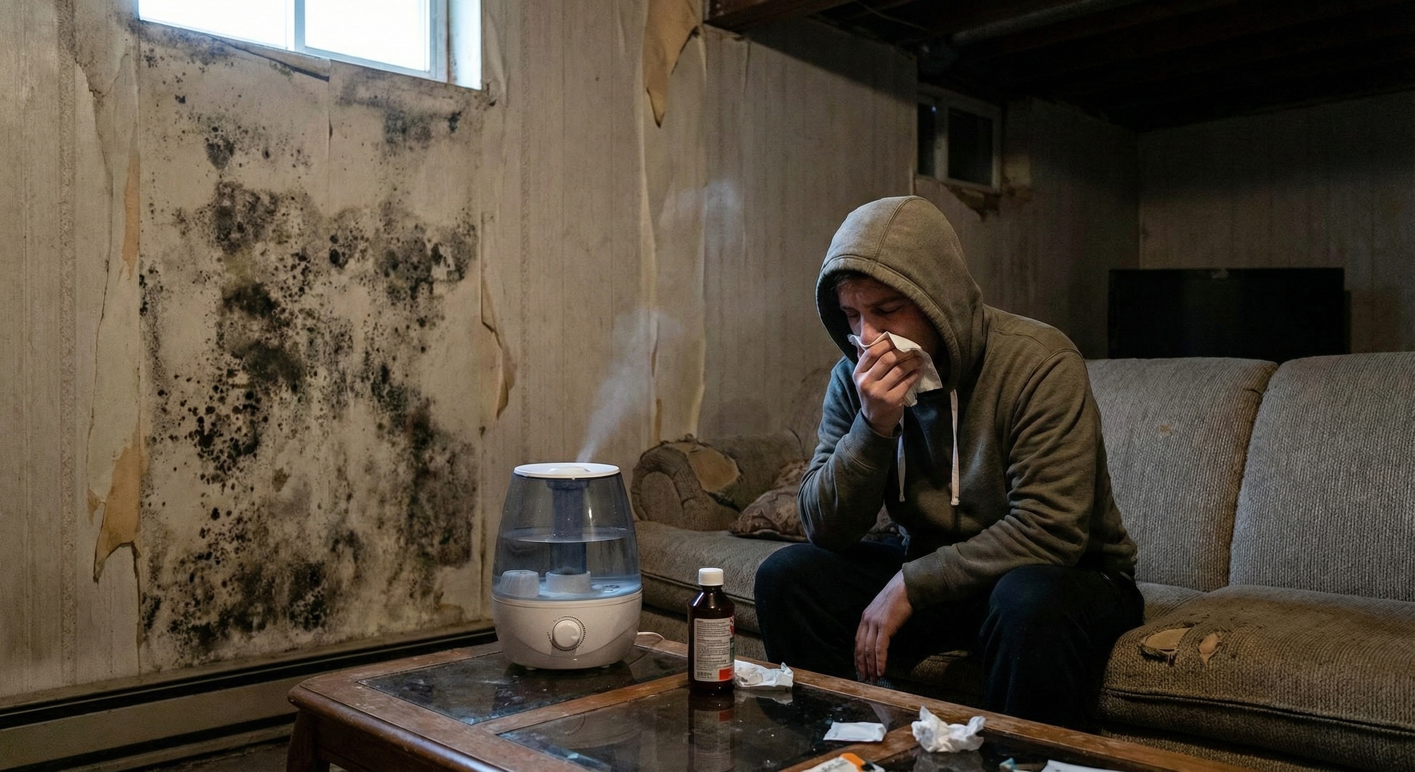 person getting sick from mold