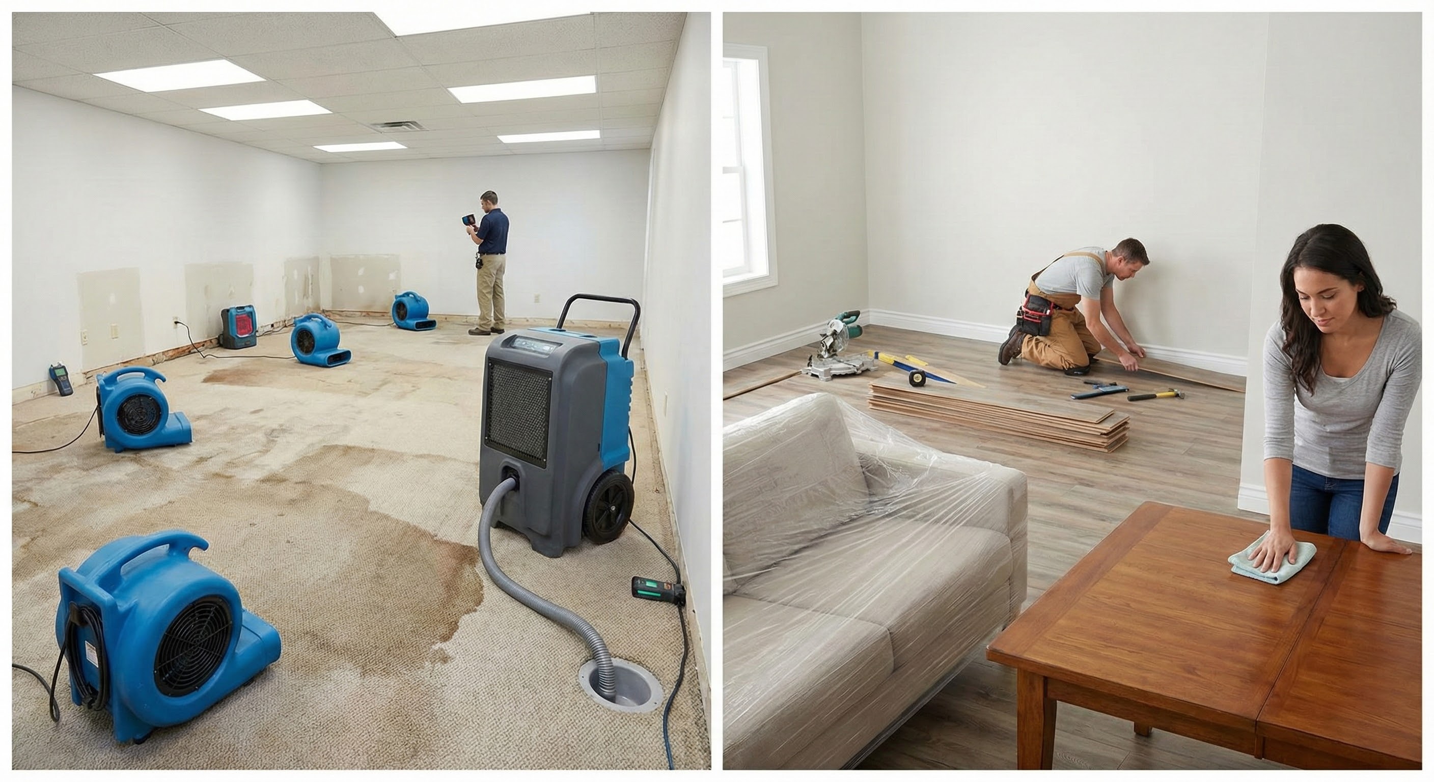 extract water and dry out