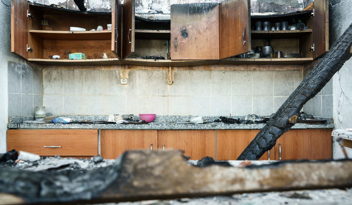 business building damage from fire