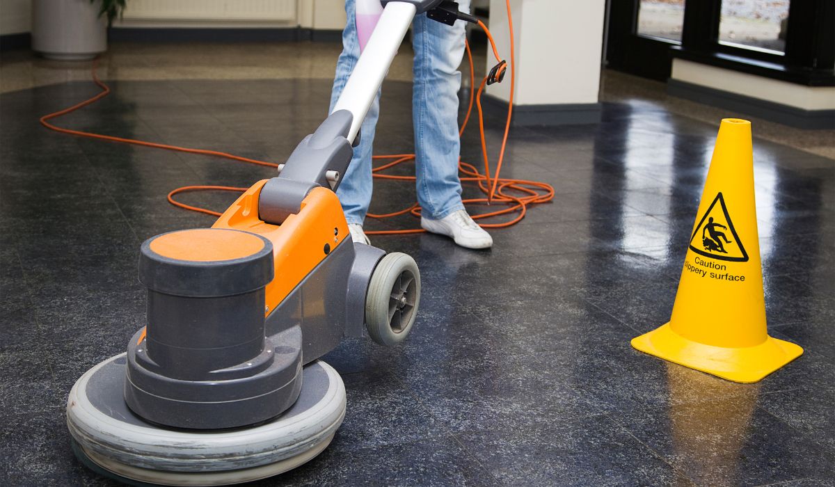 drying floor in commercial building