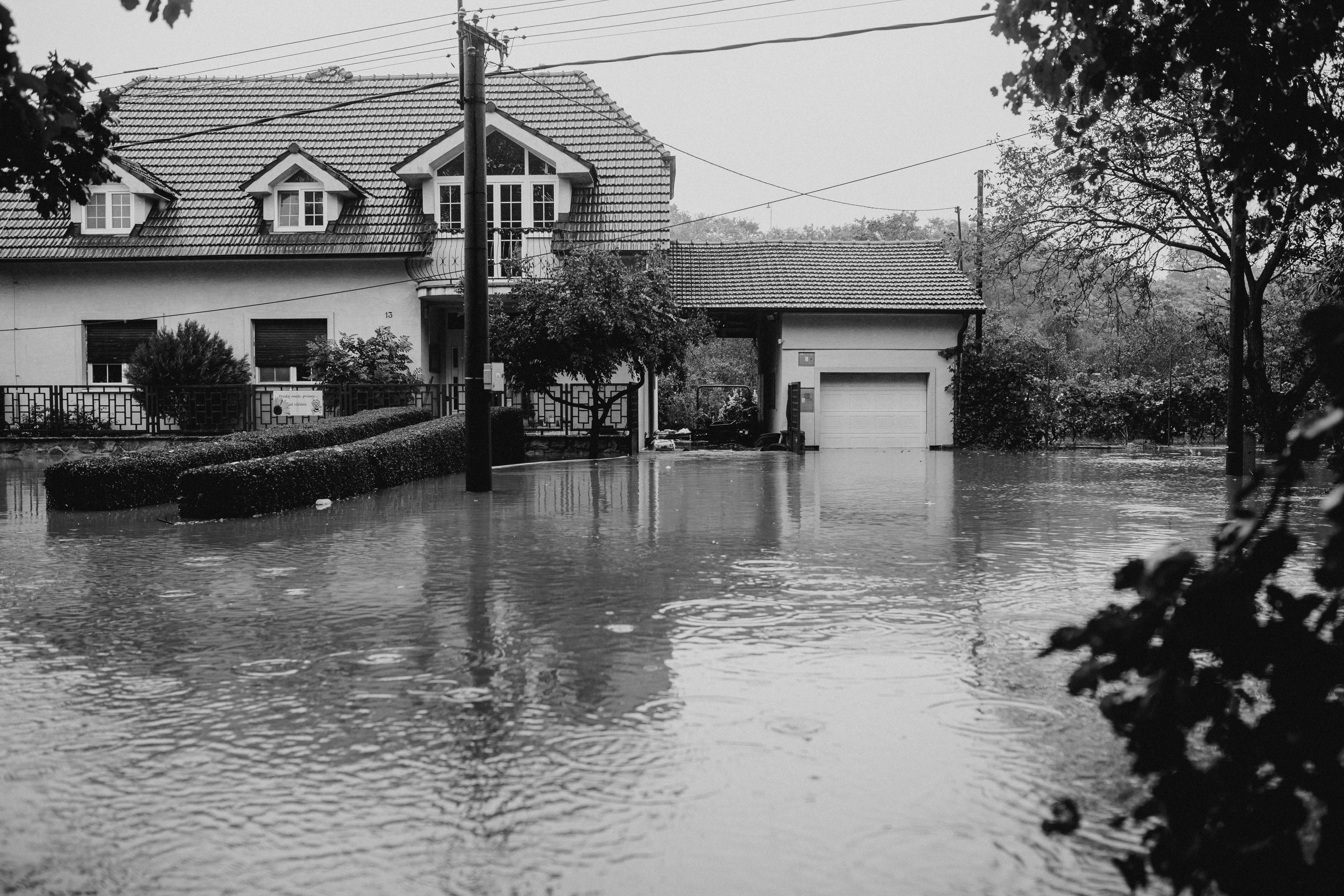 damage house with water