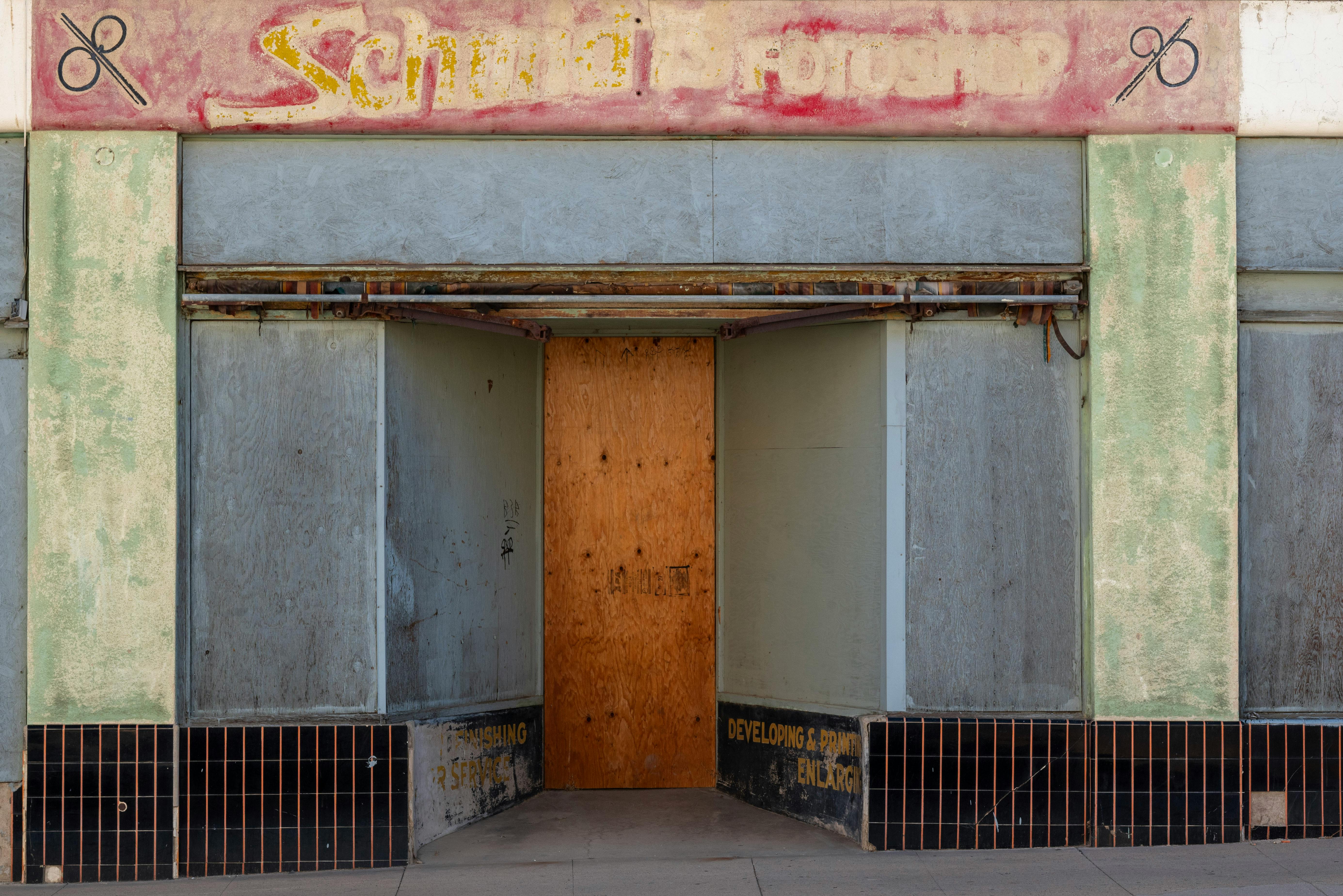 door to building boarded