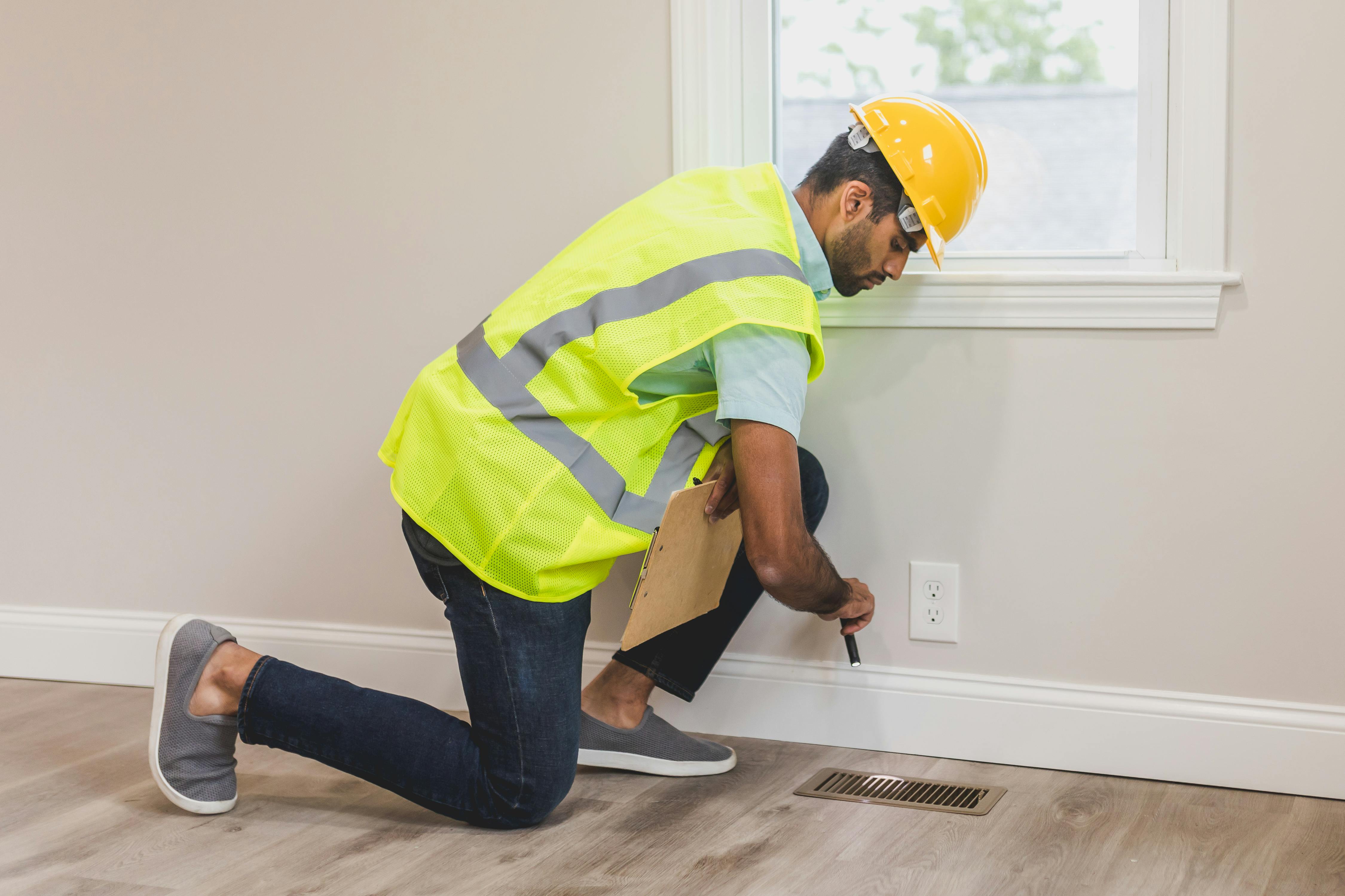 contractor working on vent
