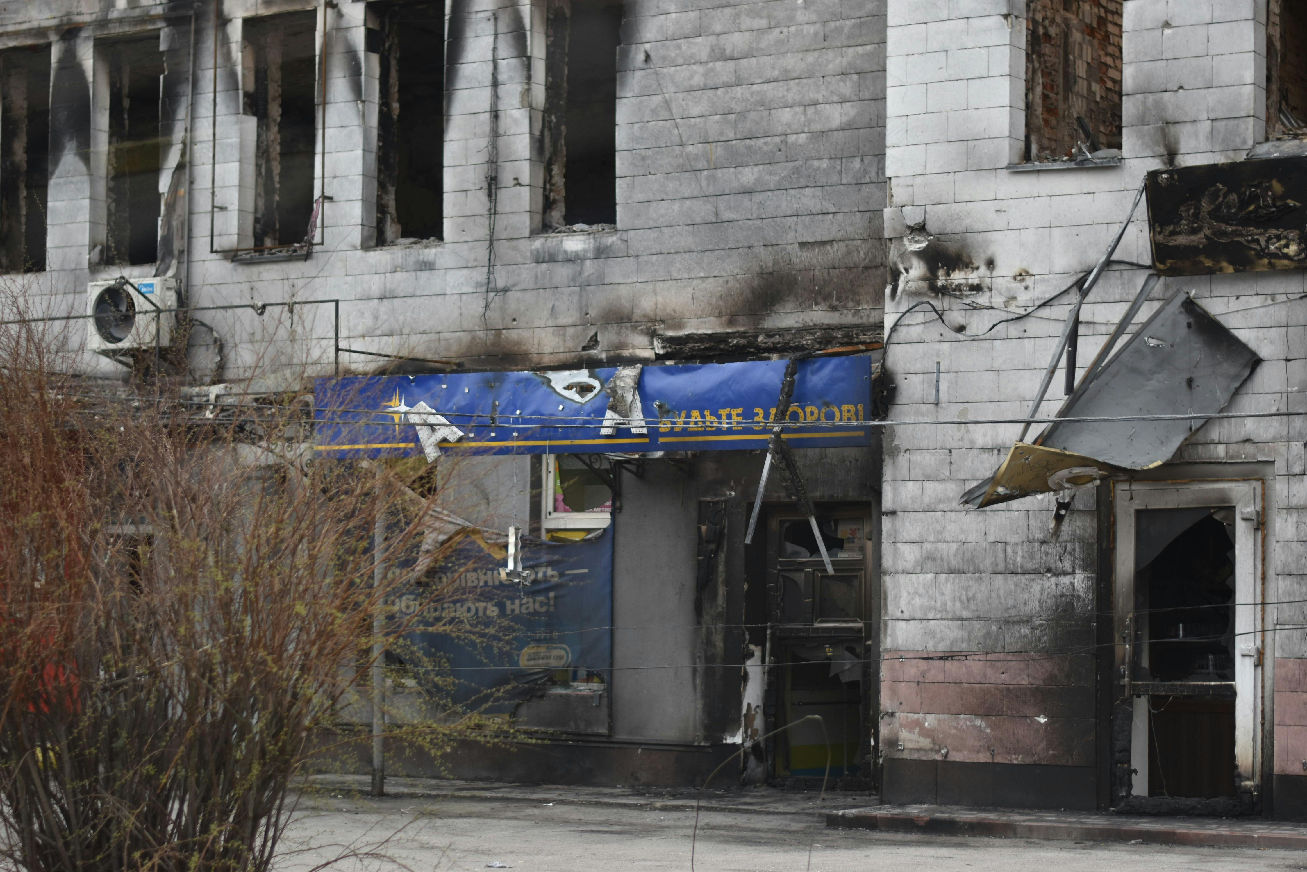 smoke damage on walls