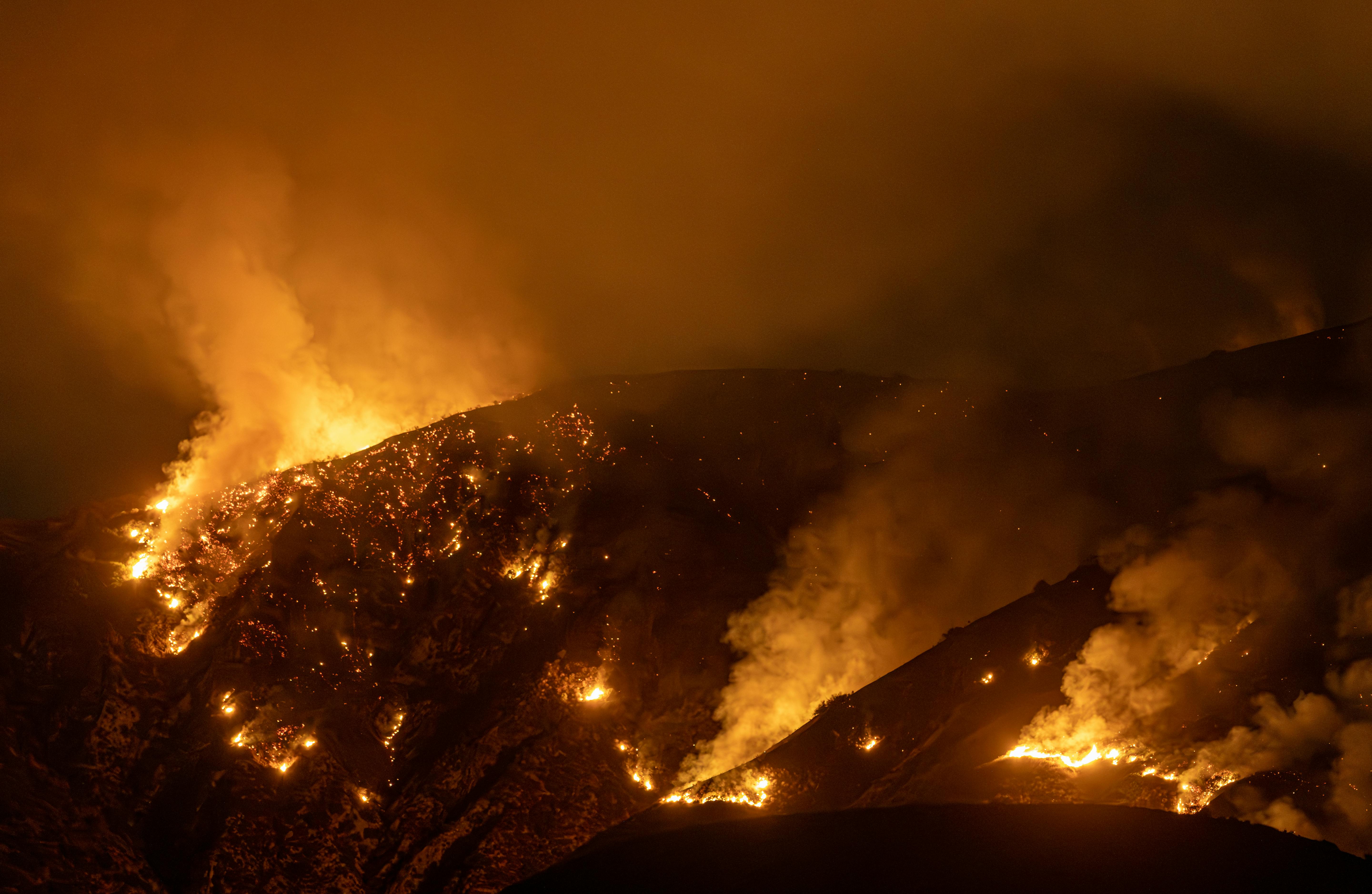 fire damage in the hills