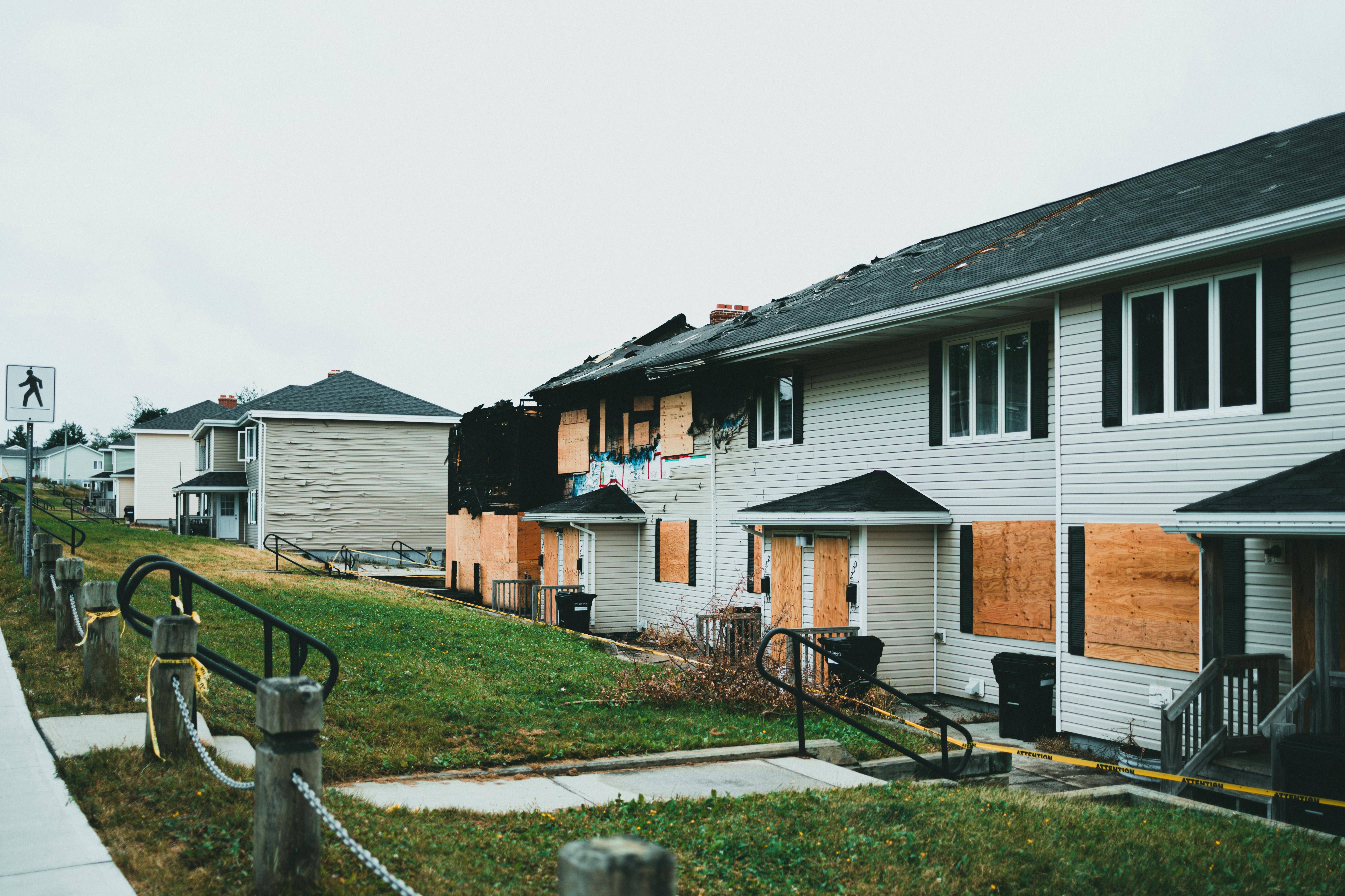 houses damage by smoke