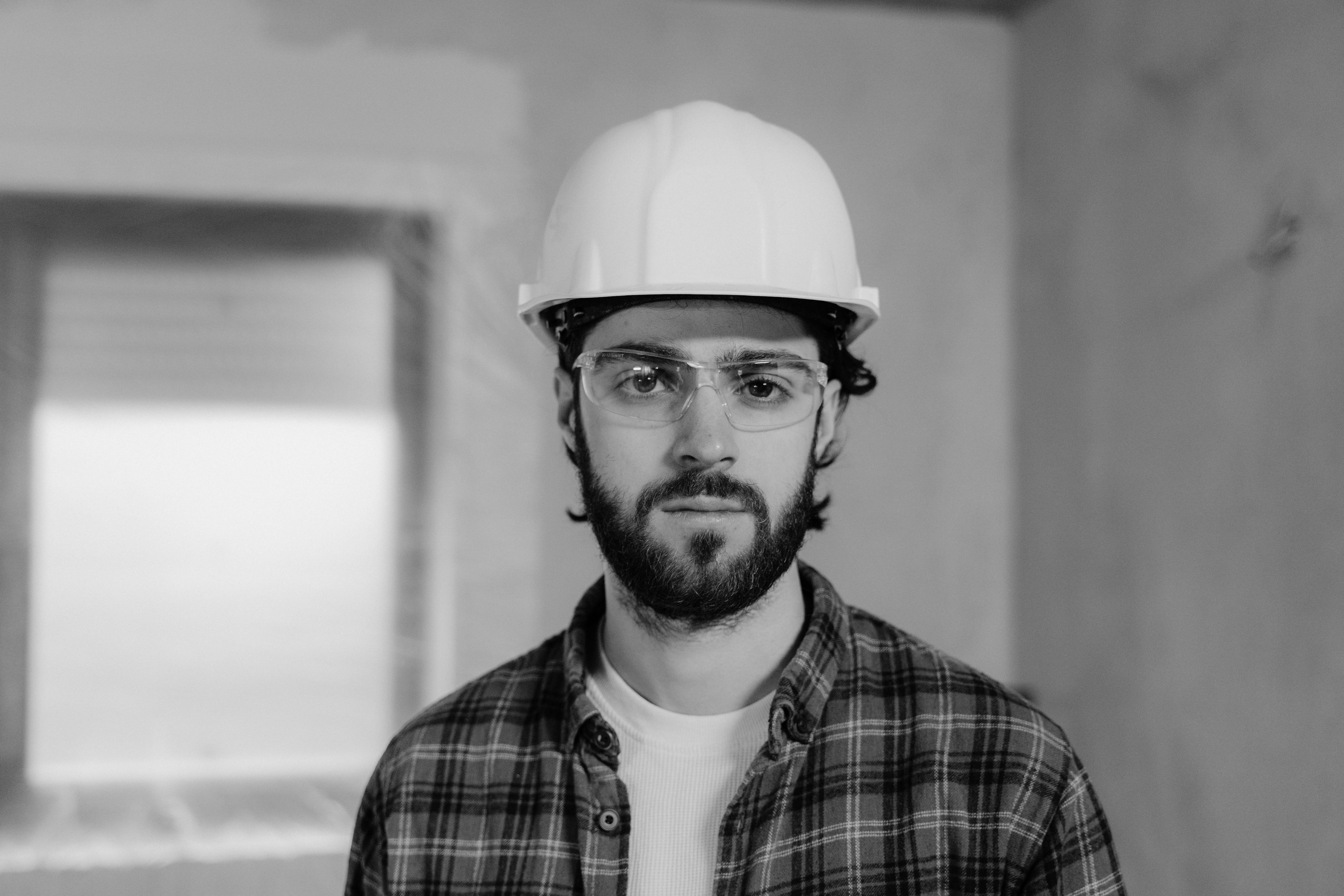 young man as a construction worker