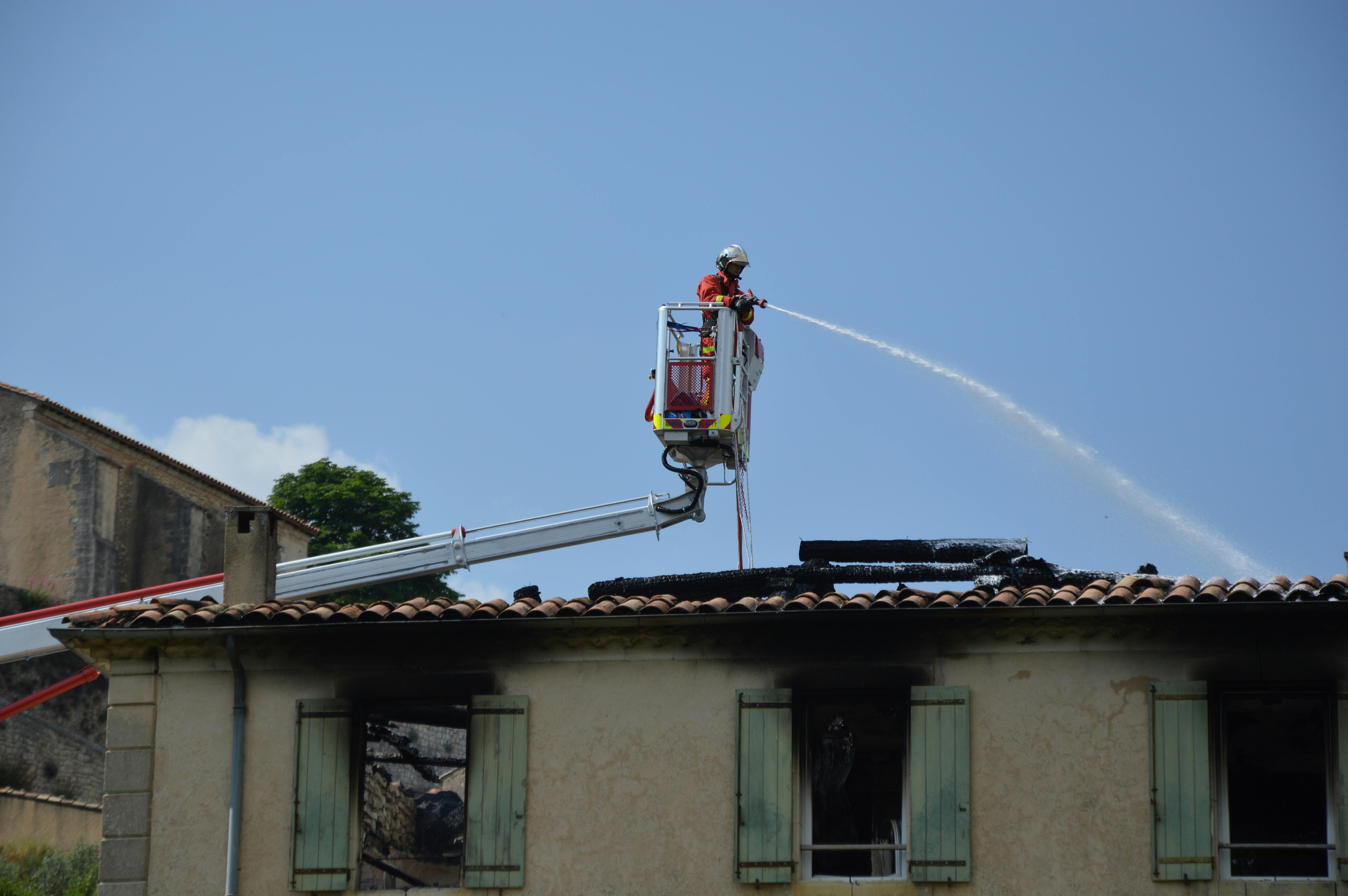 firefighter fighting a fire