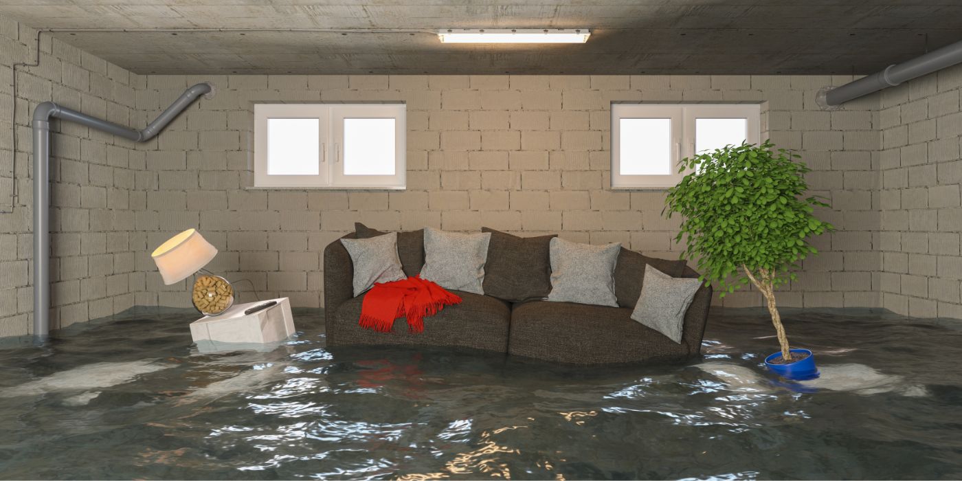 water damage in basement